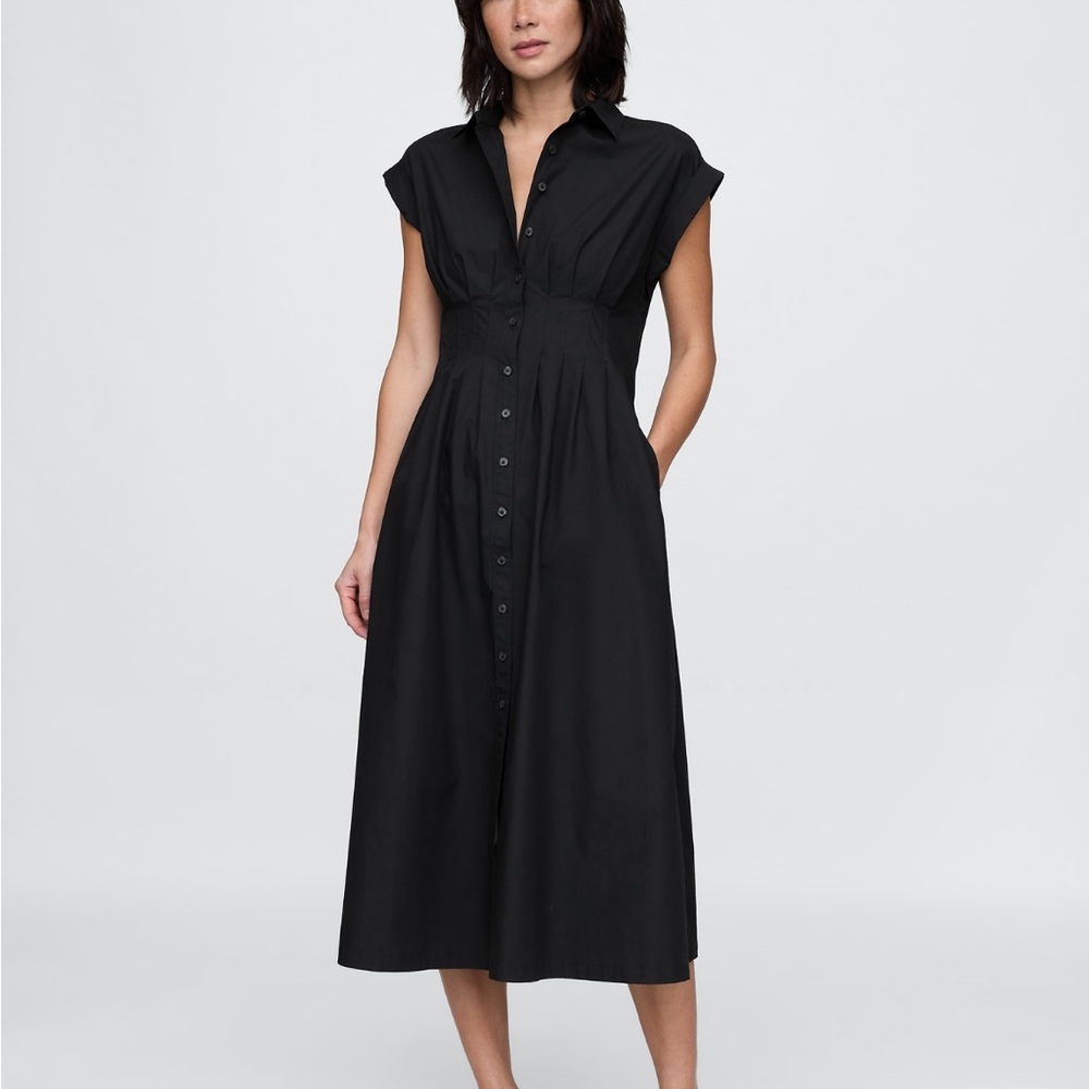 NWT GAP Black Poplin dress